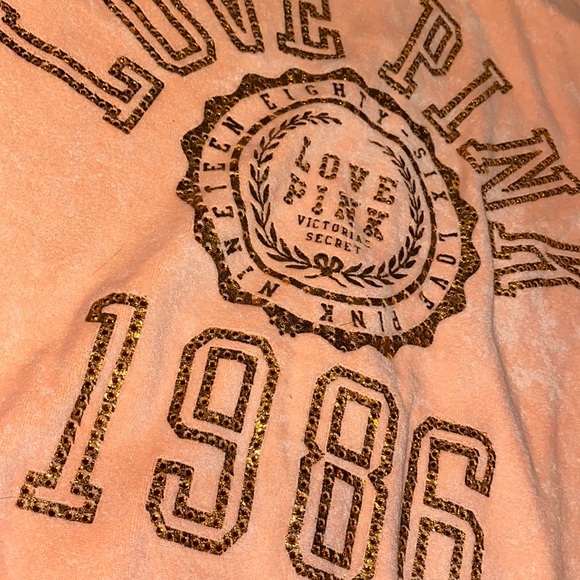 NWOT~VICTORIAS SECRET PINK TERRYCLOTH RHINESTONE ZIP UP HOODIE~RARE~XS - Picture 5 of 5